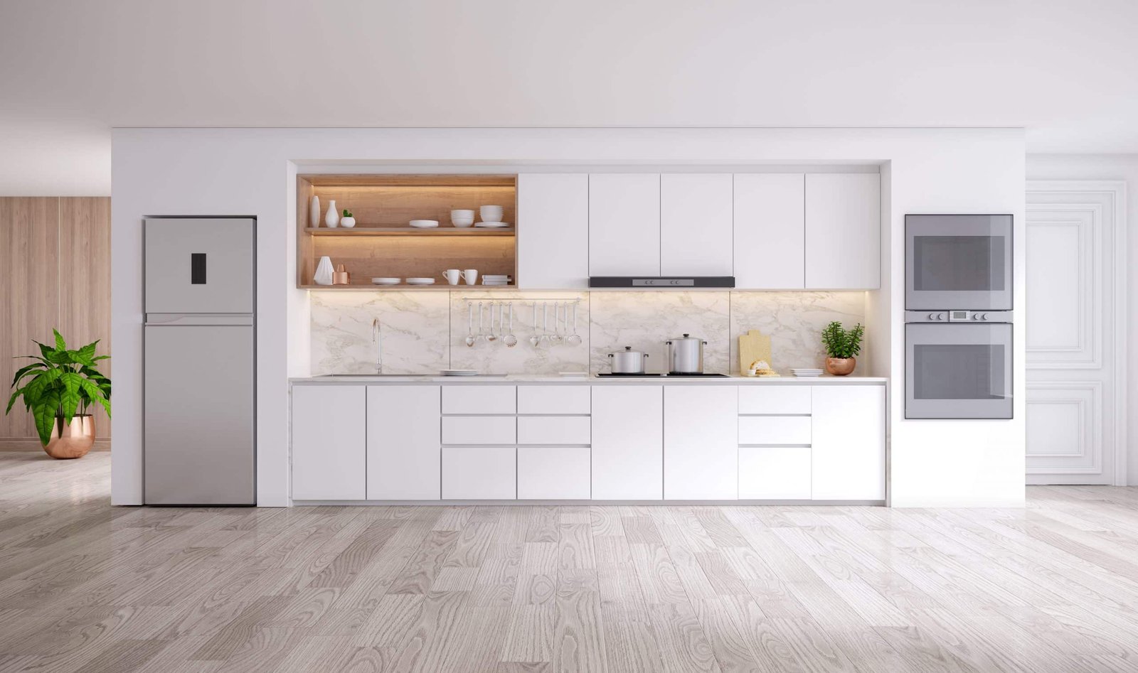 Modern white kitchen